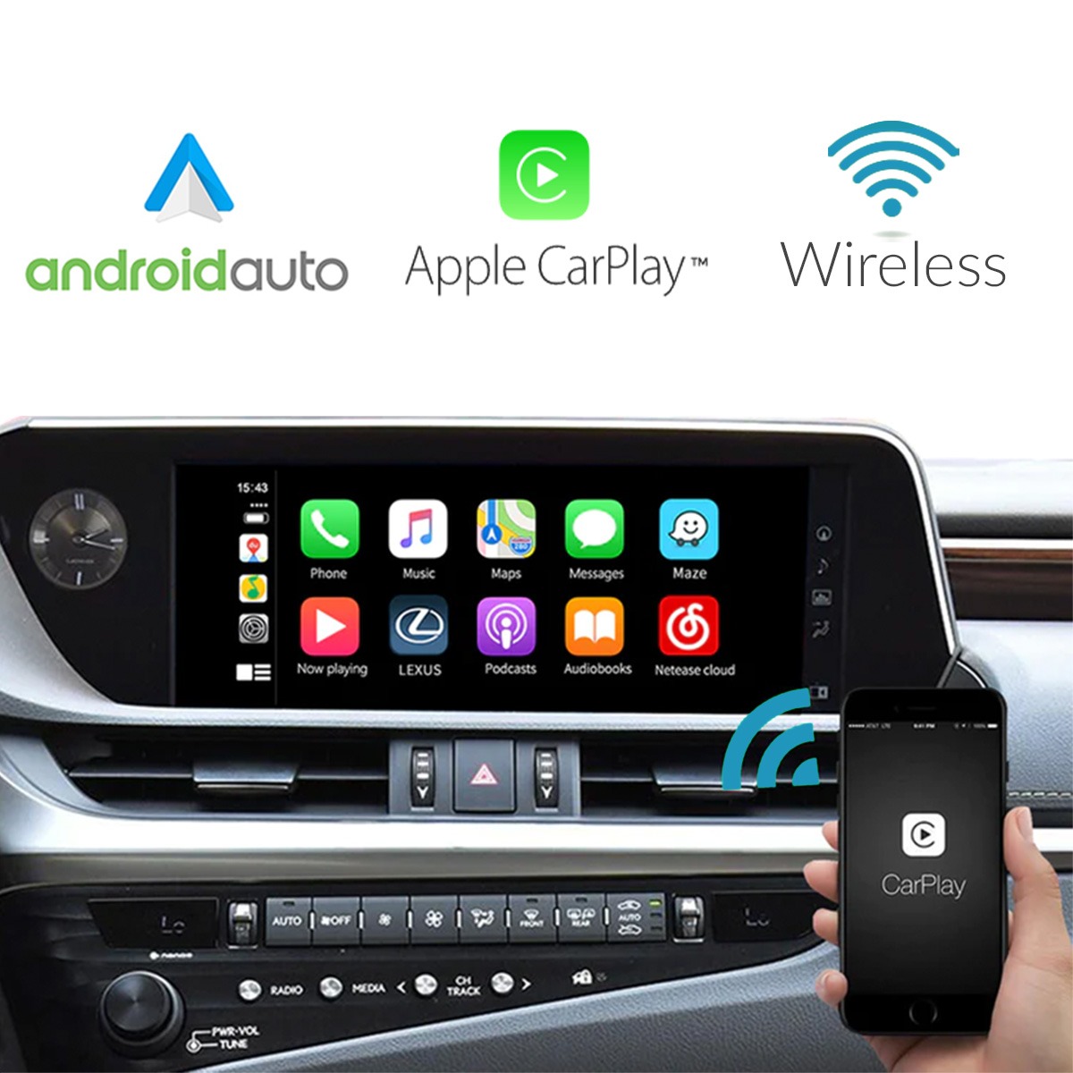 Lexus IS OEM Integrated CarPlay System, Wireless